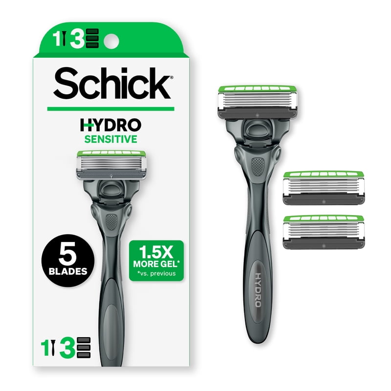 Sensitive Skin Razor with 5 Blades & 3 Refills for Men