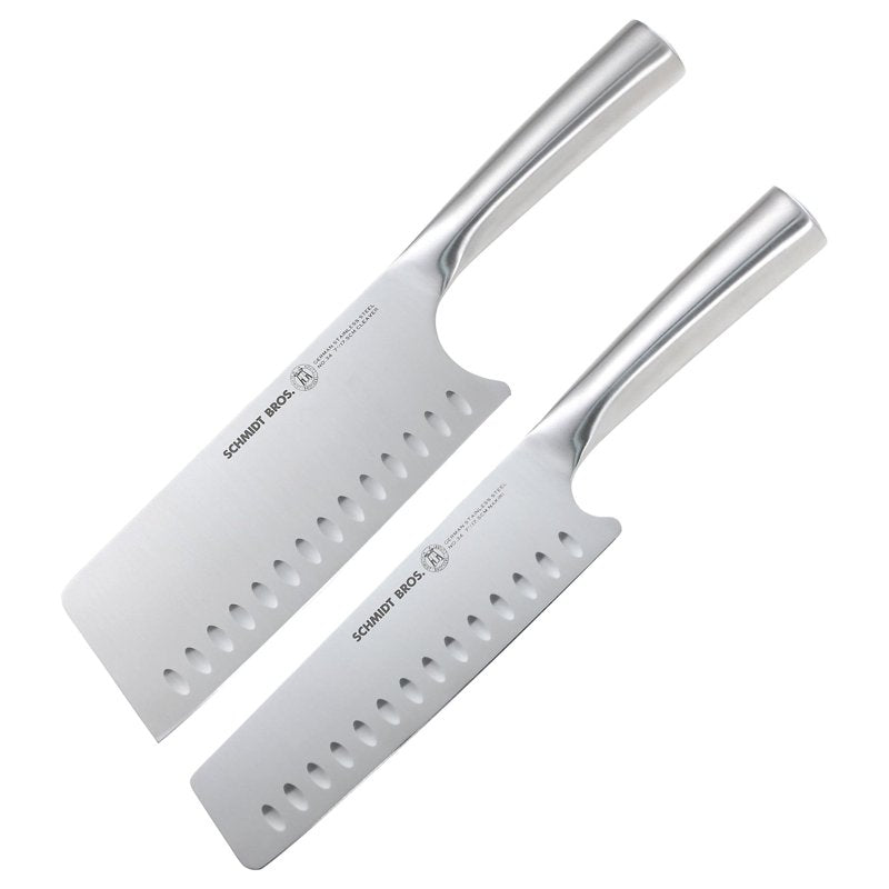 German Stainless Steel Cleaver & Nakiri Knife Set - 2 Piece