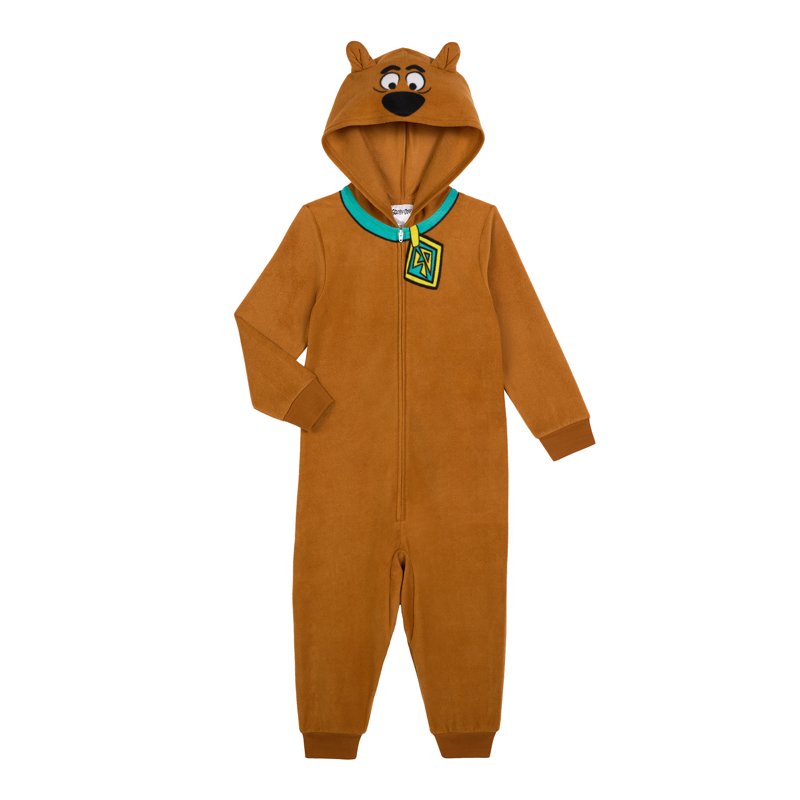 Scooby Doo Boys Long Sleeve Blanket Sleeper XS (4-5) - One-Piece Hoodie Pajama