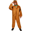 Scooby Doo Halloween Costume for Adults Men’s Small S 28-30 - Cozy Jumpsuit with Tail