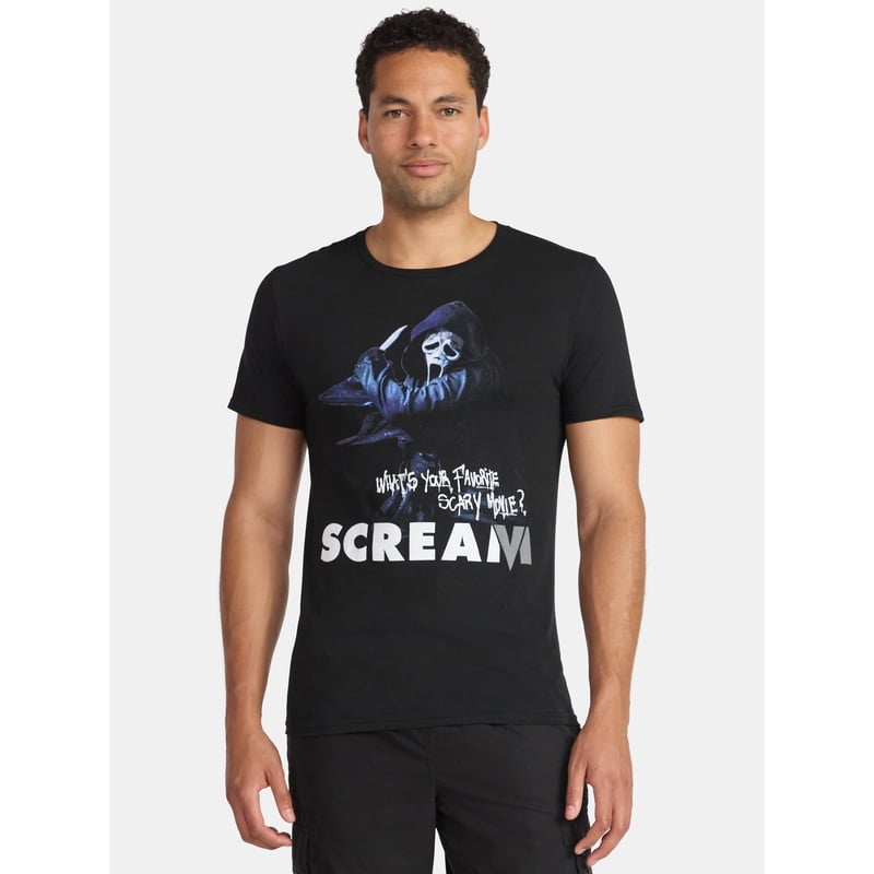 Ghostface Scream Graphic T-Shirt for Men and Big Men 2XL Black