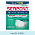 Denture Adhesive Seals, Zinc-Free Fresh Mint Cushioned Hold, 30 Count