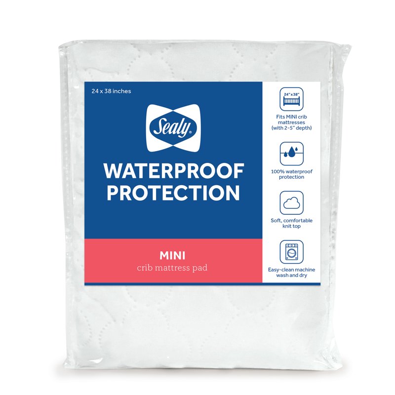 Mini Crib Mattress Protector Pad Waterproof Fitted Baby Bed Cover