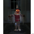 36-Inch Animated Twitching Scarecrow Prop with Light-Up Eyes & Speaking Phrases