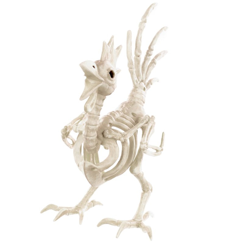 12-Inch Skeleton Rooster Halloween Decoration for Indoor Outdoor Spooky Farmyard Decor