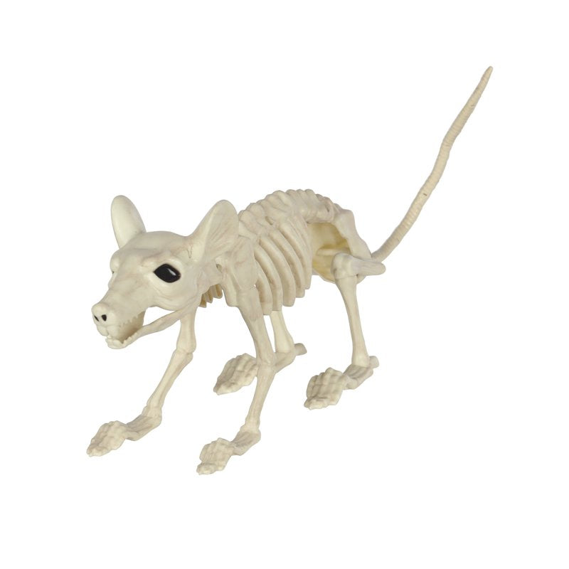 Faux Skeleton Rat Halloween Decoration, 7 Inches - Spooky Gothic Decor