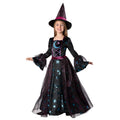 Girls Light Up Moonlight Witch Costume - Size 10-12, Includes Dress & Hat