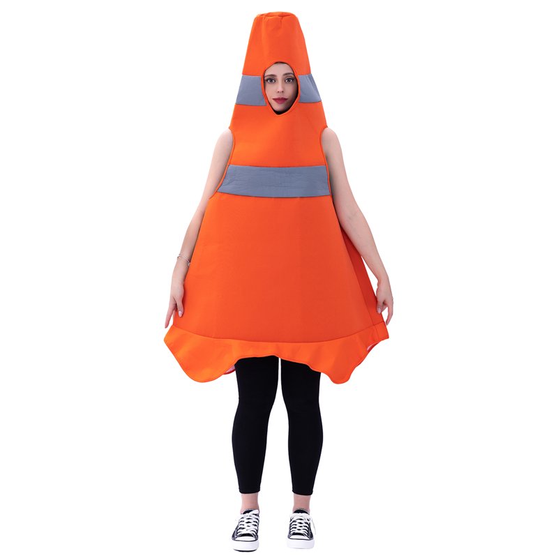 Women Construction Cone Costume - One Size Fits Most Halloween Role Play