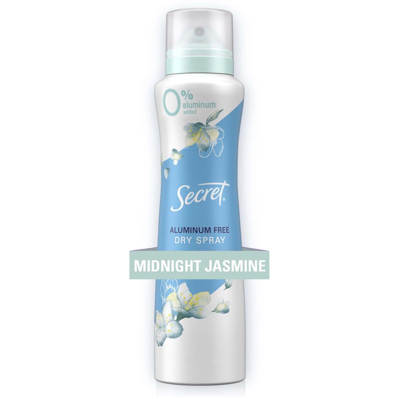 Aluminum-Free Dry Spray Deodorant for Women, Midnight Jasmine, 4.1 oz