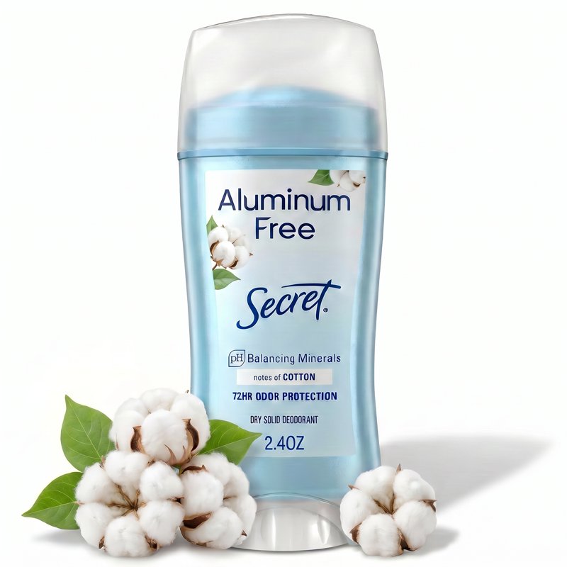 Aluminum-Free Deodorant for Women, 72-Hour Magnesium Protection, Cotton