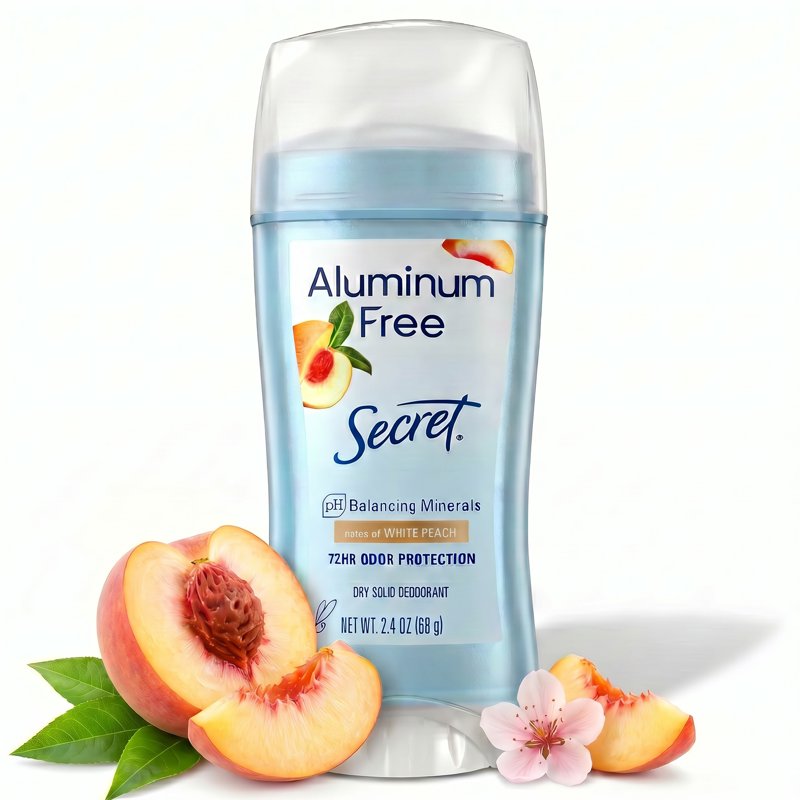 Aluminum-Free Deodorant for Women, White Peach Scent, 2.4 oz