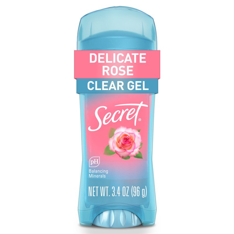 Clear Gel Antiperspirant and Deodorant for Women, Rose Scent, 3.4 oz