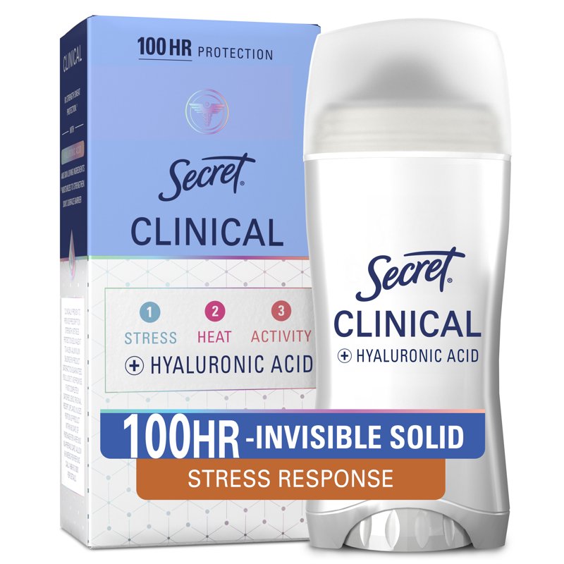 Clinical Strength Antiperspirant Deodorant, 100-Hour Invisible Solid, 2.6 oz