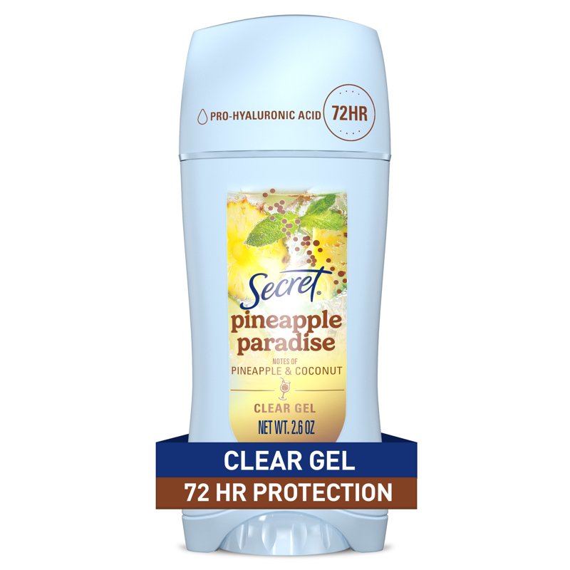 Clear Gel Antiperspirant and Deodorant for Women, Pineapple Paradise, 2.6 oz