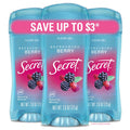 Clear Gel Antiperspirant and Deodorant for Women, Berry Scent, 3 x 2.6oz