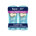 Clear Gel Antiperspirant and Deodorant for Women, Coconut Scent, 2.6 oz (2 Pack)