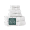 White Recycled Cotton Bath Towel Set - Ultra-Soft, 6-Piece Spa Towels