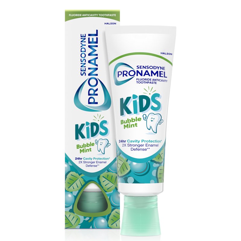 Kids Toothpaste with Cavity & Enamel Protection - Bubble Mint Flavor, 4 Oz