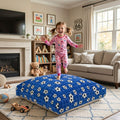 Sensory Crash Pad for Kids & Adults - 48" x 72", Blue+Black White Football