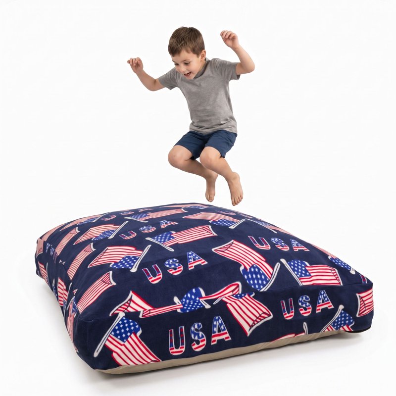 Sensory Crash Pad for Kids & Adults - 48" x 72" Blue+Red