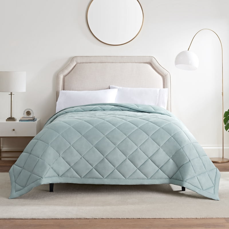 Serta Down Alternative Blanket - Seaglass Green Full/Queen Bedspread