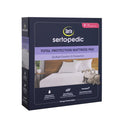 Full Size Waterproof Mattress Pad - Hypoallergenic & Microban Technology, Fits 18-Inch Mattresses - Blue