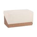 Cork Storage Ottoman with Cushioned Top - 30" Bench with Hidden Storage