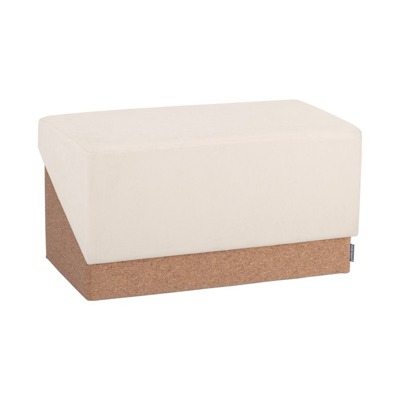 Cork Storage Ottoman with Cushioned Top - 30" Bench with Hidden Storage