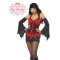 Sexy Vampire Costume for Women Halloween Dress with Corset and Collar