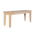 Backless Dining Bench in Blonde Oak Finish - Shaker Style