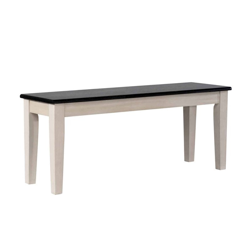 Shaker Backless Dining Bench - European Black Ash & Antique White