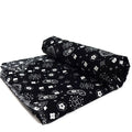 Poly Cotton Fabric Bandana - 3 Yards Black Craft Material for Sewing & Decor