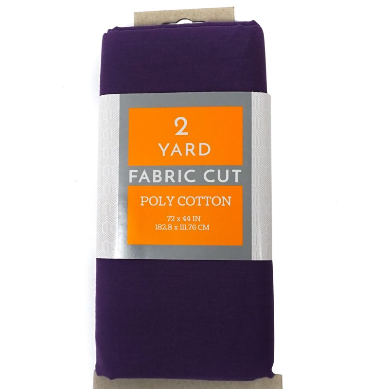 45-Inch Purple Quilting Poly Cotton Fabric - 2 Yards Cut for Crafts