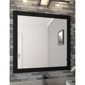 Wall Accent Mirror - 30 x 30 Inches, Espresso Finish - Design House Shorewood Variation