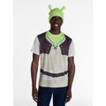 Shrek Men’s Graphic Cosplay T-Shirt and Beanie Set - Natural Green XL