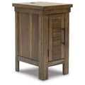 Grayish Brown Chairside End Table with USB Charging