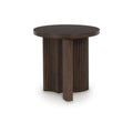 Contemporary End Table with Dark Brown Wood Finish