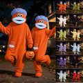 Adult Silly Monster Character Onesie Pajamas - Ultra-Soft Fleece Loungewear, 12 Colors, Size S to XXL, Black - Level Up Your Lounge Game!