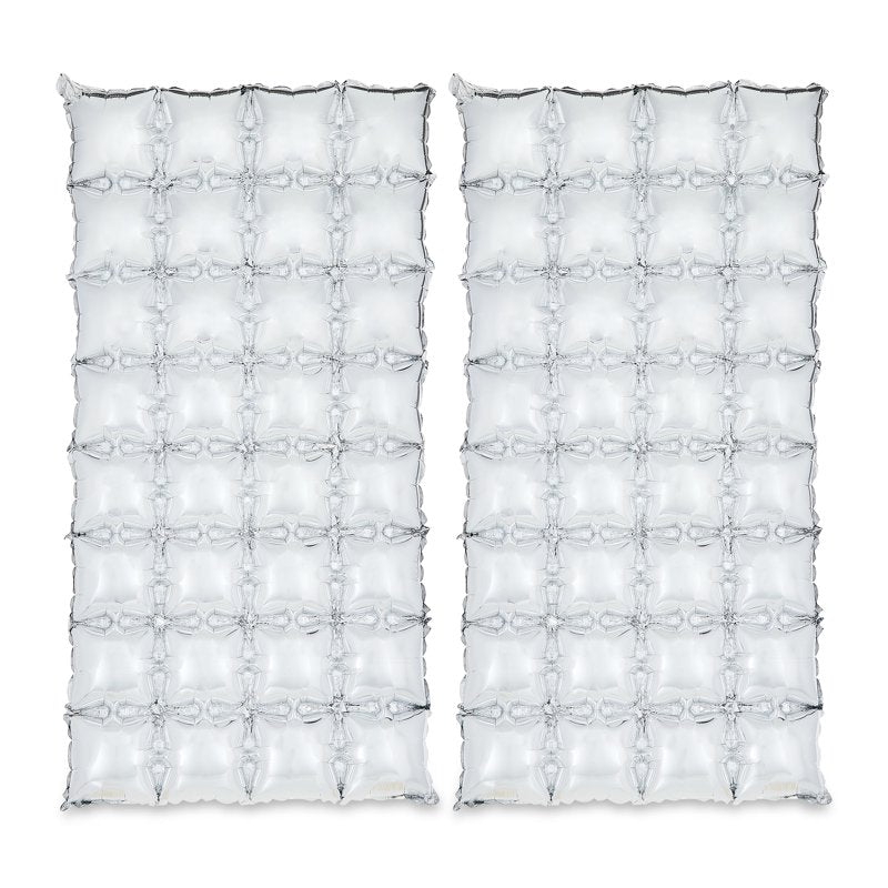 Silver Foil Balloon Backdrops - 55 Inch Party Decor Set of 2 for Weddings & Events