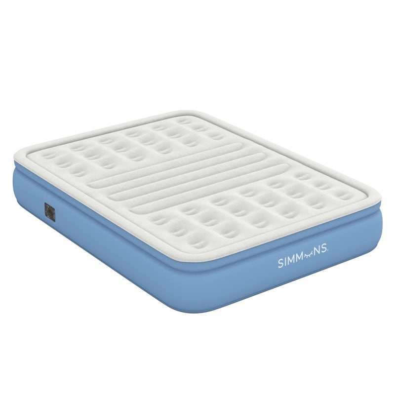 Queen Inflatable Air Bed Mattress with Built-in Pump and Lumbar Support