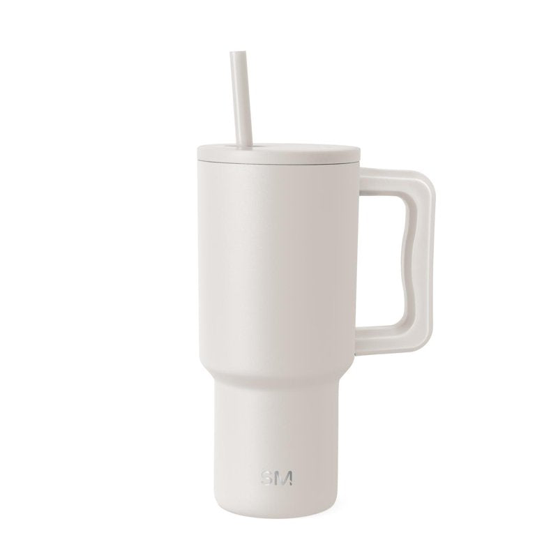30 oz Insulated Stainless Steel Trek Tumbler with Straw Lid - Almond Birch