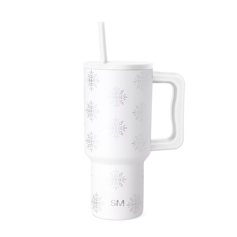 Insulated Stainless Steel Trek Tumbler with Straw Lid - Crystal Freeze