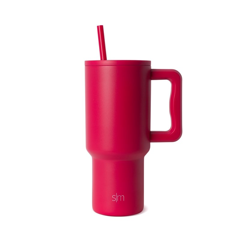 30 oz Insulated Stainless Steel Trek Tumbler with Straw Lid - Holly Berry