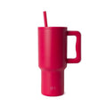 30 oz Insulated Stainless Steel Trek Tumbler with Straw Lid - Holly Berry