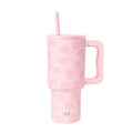 30 oz Insulated Stainless Steel Trek Tumbler with Straw Lid - Pink Pumpkins