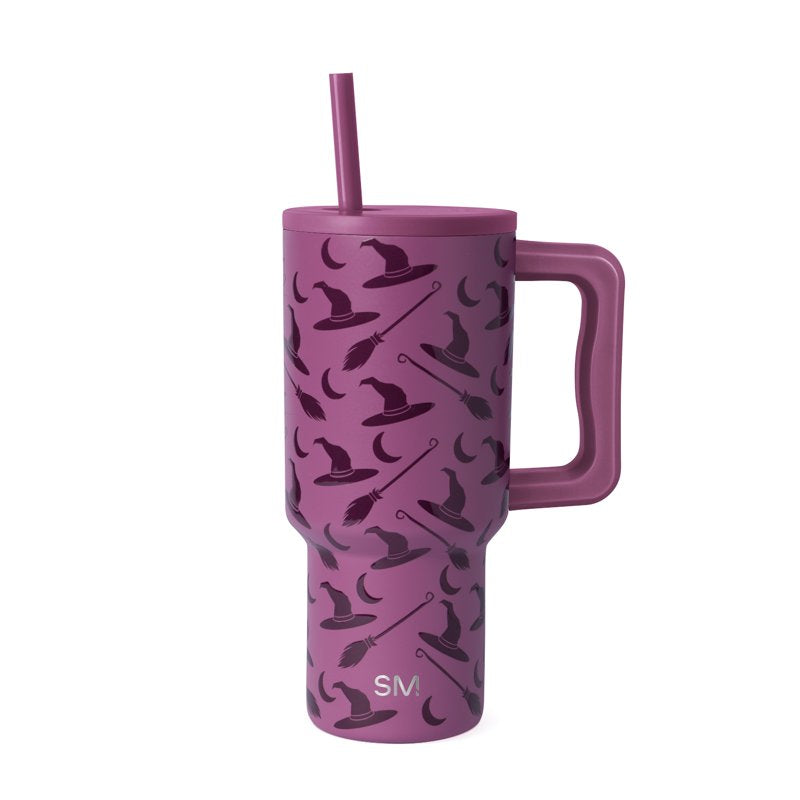 Insulated Stainless Steel Trek Tumbler with Straw Lid - Witching Hour