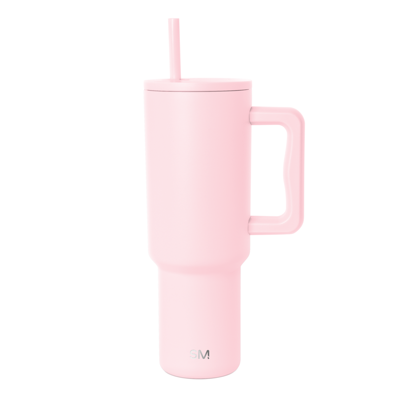 40 oz Insulated Stainless Steel Trek Tumbler with Straw Lid - Blush