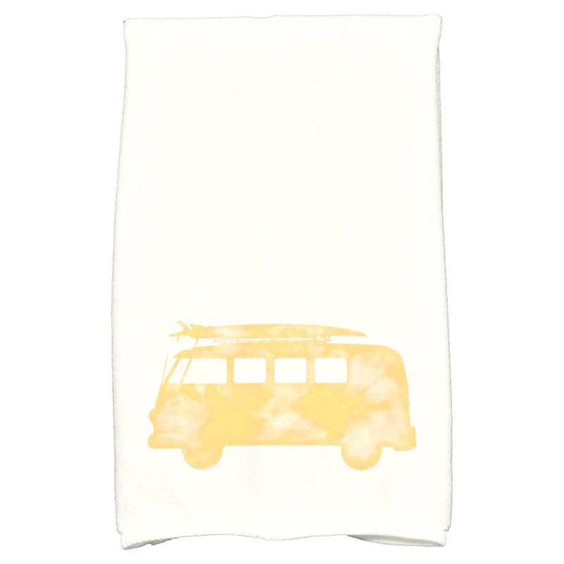 Yellow BeachDrive Geometric Hand Towel - 18x30 Inches, Vibrant Bathroom Decor