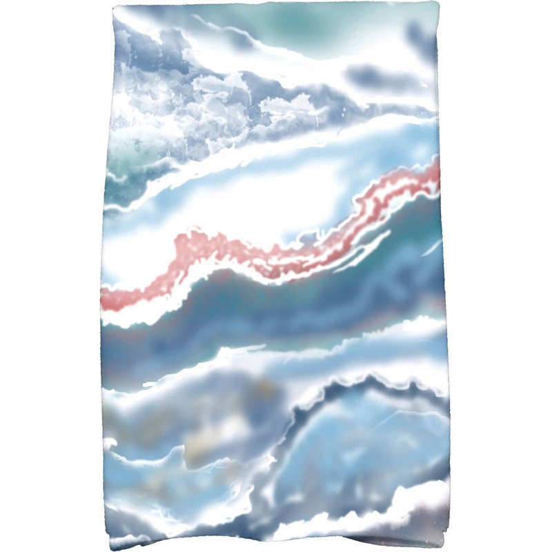 Geometric Print Kitchen Towel - 18" x 30" - Blue