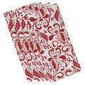 Aurora Floral Print Napkins - Set of 4 - Orange